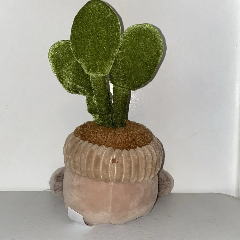 Greenhouse by Russ Plush Potted Cactus Plant Tan/Brown and Green